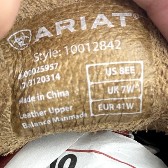 Ariat Brown Distressed Leather Lace Up Chukka Boots Ankle Boots 8EE/41W - Picture 7 of 12